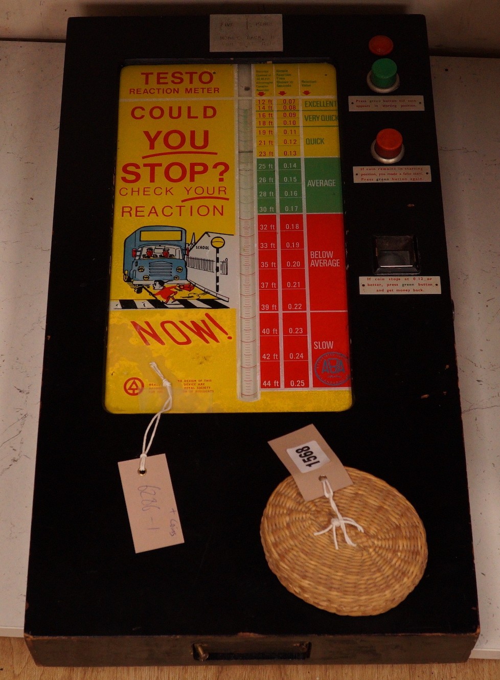 A Testo reaction meter slot machine